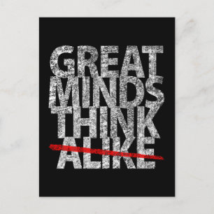 Great Minds Think Vertical Postcard