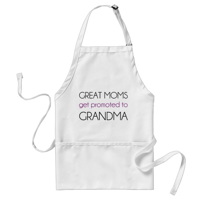Great Moms Get Promoted To Grandma Standard Apron (Front)
