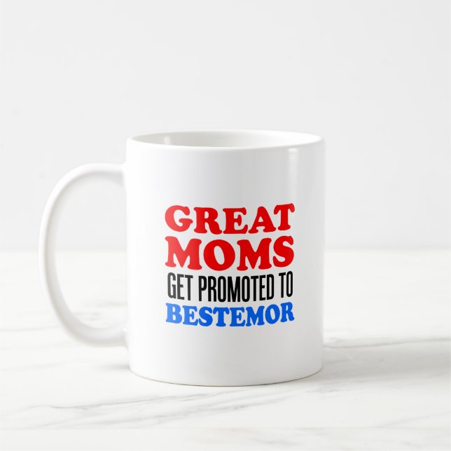 Great Moms Promoted To Bestemor Mug (Left)