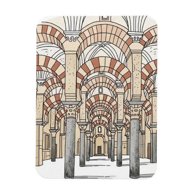 Great Mosque of Cordoba Spain Travel Magnet (Vertical)