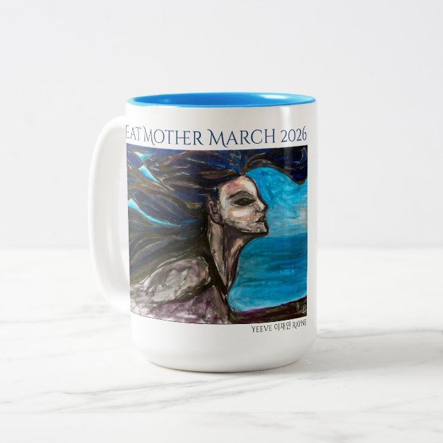 GREAT MOTHER MARCH Mermaid Mug (Front Left)