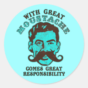 Great Moustache Classic Round Sticker