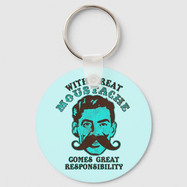 Great Moustache Key Ring (Front)