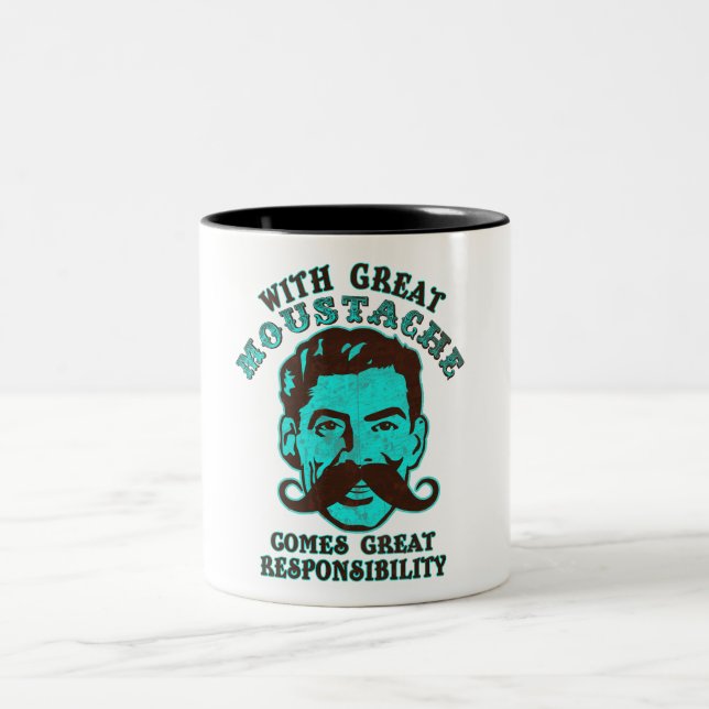 Great Moustache Two-Tone Coffee Mug (Center)