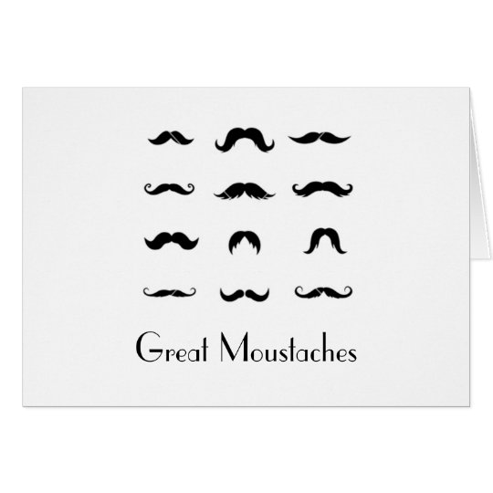 Great Moustaches Greeting Card