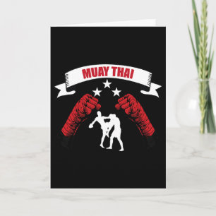 Great Muay Thai Fighting Design Mma Training Kickb Card