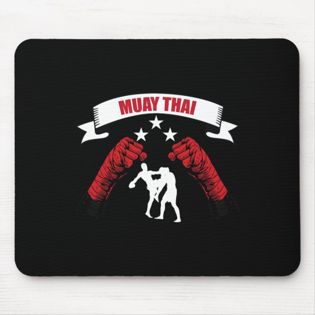 Great Muay Thai Fighting Design Mma Training Kickb Mouse Pad (Front)