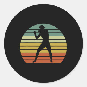Great Muay Thai Gift Kickboxing Martial Artist Classic Round Sticker