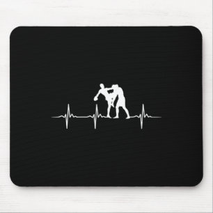 Great Muay Thai Heartbeat Kickboxer Mma Training Mouse Pad
