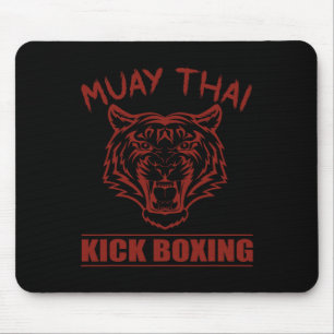 Great Muay Thai Tiger Kickboxing Martial Artist Mouse Pad