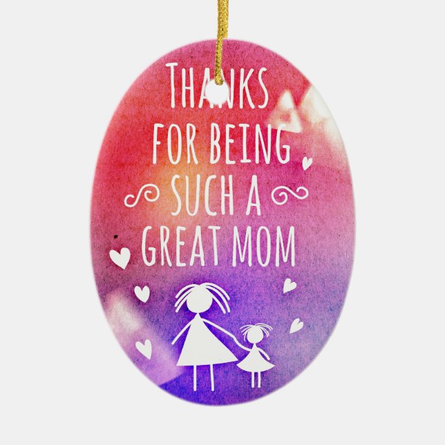 great mum ceramic ornament (Front)