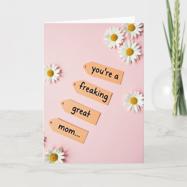 Great Mum Floral Message Card (Front)