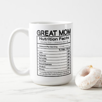 Great Mum Nutritional Facts Coffee Mug