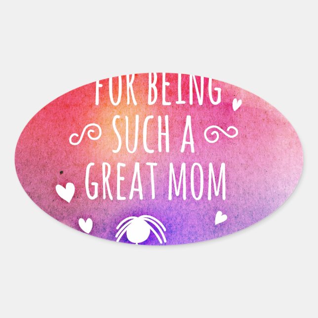 great mum oval sticker (Front)