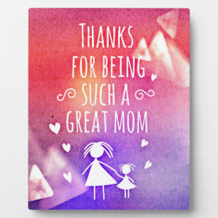 great mum plaque