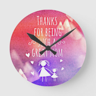 great mum round clock