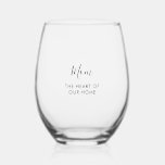 Great Mum | The heart of our home Mother's day Stemless Wine Glass<br><div class="desc">Indulge Mum's wine time with our "Mum stemless wine glass, a perfect Mother's Day gift. This glass celebrates Mum as the heart of our home, making every sip a reminder of her warmth and love. With its sleek design and heartfelt message, it's more than just a glass; it's a token...</div>