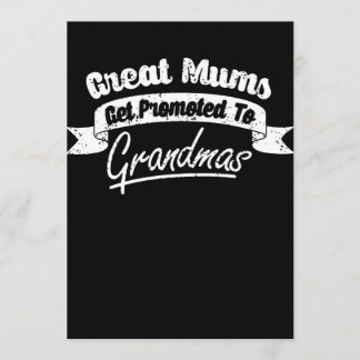 Great Mums Get Promoted To Gradmas Mum Gran Grandm Invitation