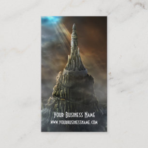 Great Mysterious Tower Castle Fantasy Business Card