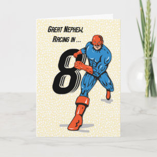 Great Nephew 8th Birthday Superhero Card