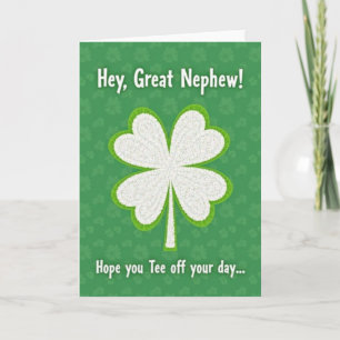 Great Nephew Lucky Clover Card