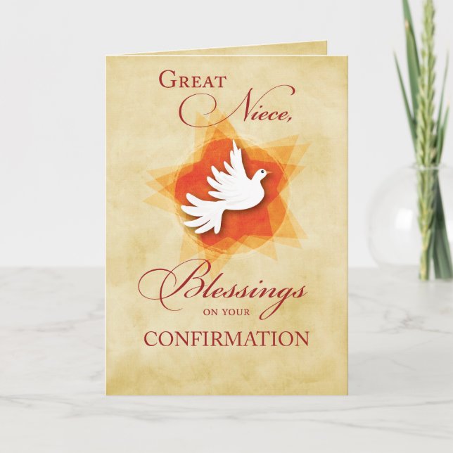 Great Niece, Confirmation Congratulations Blessing Card (Front)