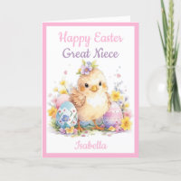 Great Niece Happy Easter Chick Egg Cute
