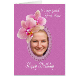 Great Niece Special Birthday Wishes Orchids