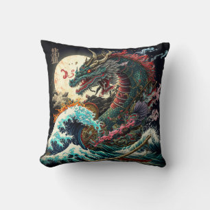 Great Night Japanese Dragon Cushion