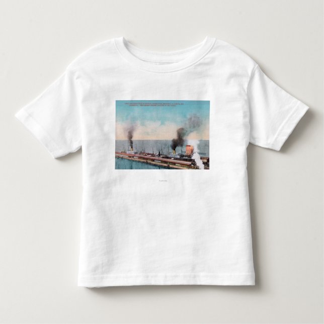 Great Northern Dock View, SS Dakota and Toddler T-Shirt (Front)