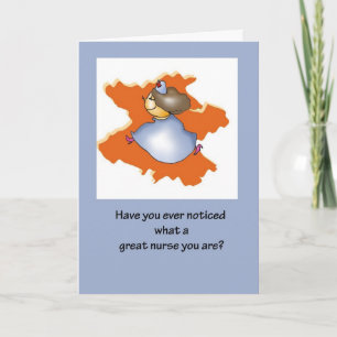 Great Nurse on Nurses Day Thank You Card