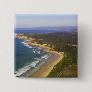 Great Ocean Road and Split Point Lighthouse, 15 Cm Square Badge