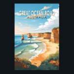 Great Ocean Road Australia Travel Art Vintage Poster<br><div class="desc">Great Ocean Road vector art design. The Great Ocean Road is an Australian National Heritage stretch of road along the south-eastern coast of Australia between the Victorian cities of Torquay and Allansford.</div>