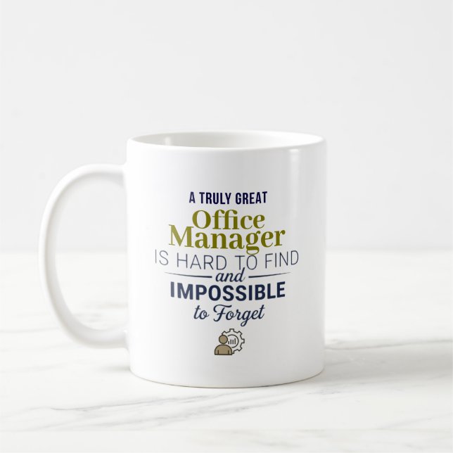 Great Office Manager Personalised Name Gift Coffee Mug (Left)