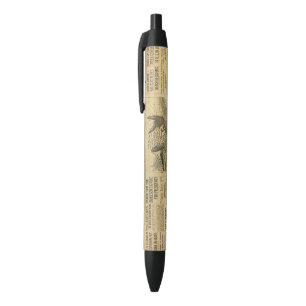 Great Old Newspaper Pen! Black Ink Pen