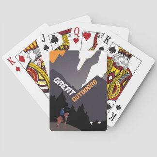 Great Outdoors Retro Montana Travel Advert Art Playing Cards