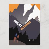 Great Outdoors Retro Montana Travel Advert Art