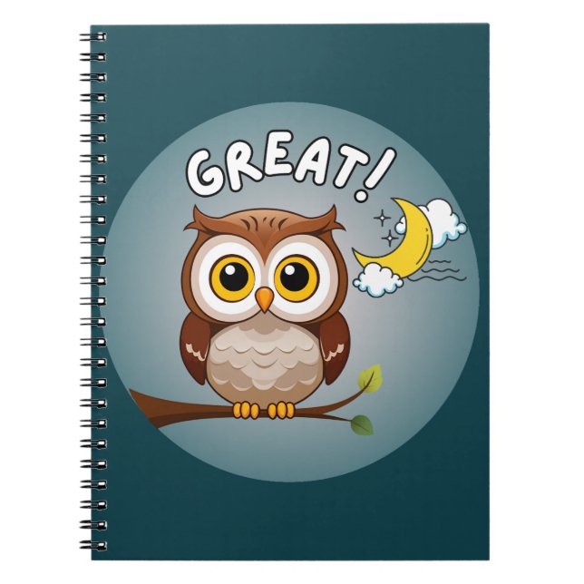 Great!, Owl  Notebook (Front)