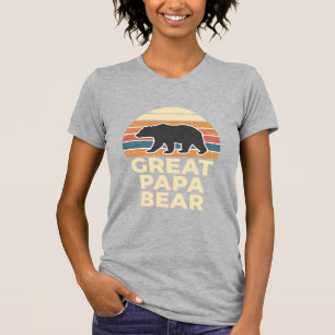 Great Papa Bear Retro Sunset Vintage Vector Design T-Shirt