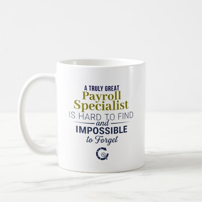Great Payroll Specialist Personalised Name Gift Coffee Mug (Left)
