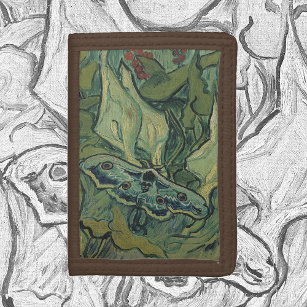 Great Peacock Moth by Vincent van Gogh Tri-fold Wallet