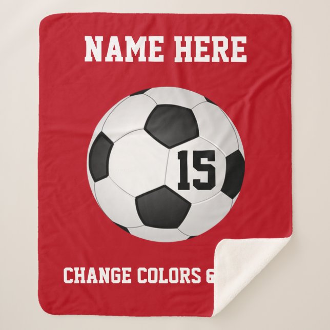 Great Personalized Soccer Senior Night Gift Ideas Sherpa Blanket (Front)