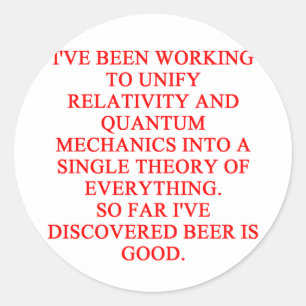 great phisics joke classic round sticker