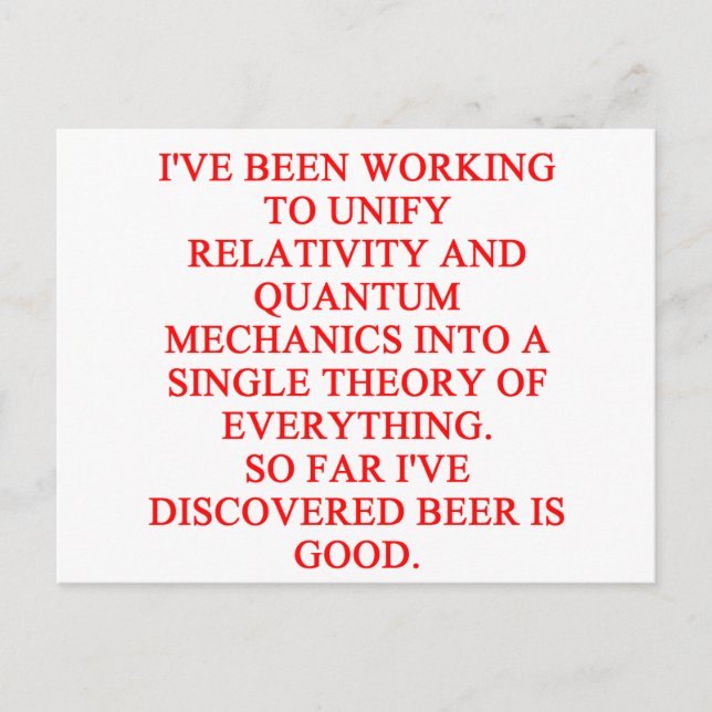 great phisics joke postcard (Front)
