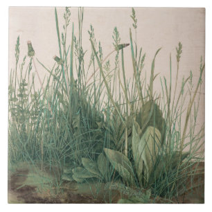 Great Piece of Turf (by Albrecht Dürer) Ceramic Tile