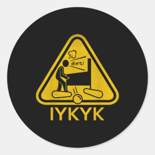 Great Pinball Player Dad Fathers Day Iykyk Classic Round Sticker