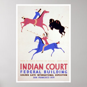 Great Plains Indian 1939 WPA Poster