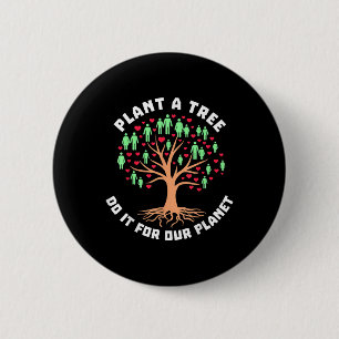 Great Planet Environmental Protection Nature 6 Cm Round Badge