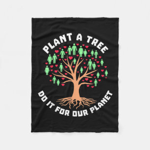 Great Planet Environmental Protection Nature Fleece Blanket