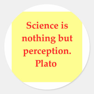 great plato quote classic round sticker